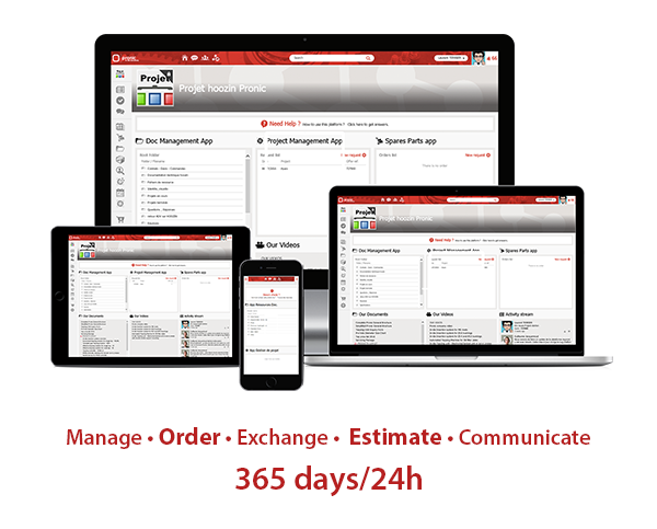 Manage • Order • Exchange •  Estimate • Communicate - 365 Days/24H