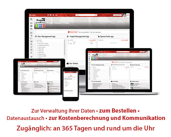Zur Verwaltung Ihrer Daten, zum Bestellen, Datenaustausch, zur Kostenberechnung und Kommunikation - Zugänglich: an 365 Tagen und rund um die Uhr